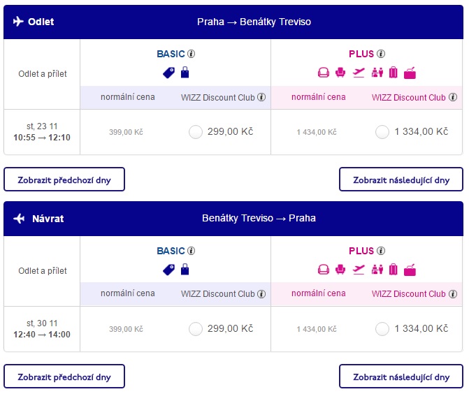 flights from prague to venice