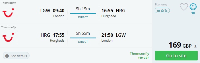 flights from the uk to hurghada