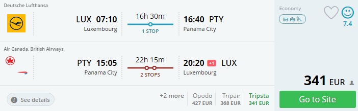 luxembourg to panama
