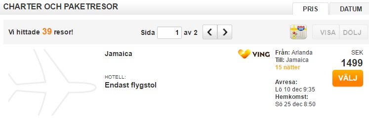flights to jamaica