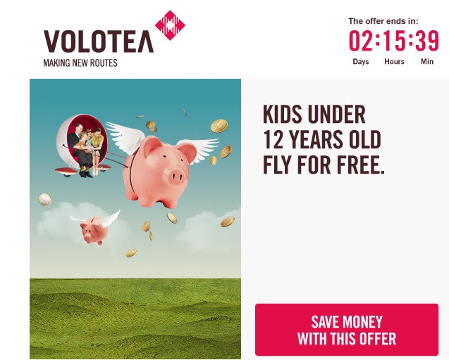 kids fly for free by volotea