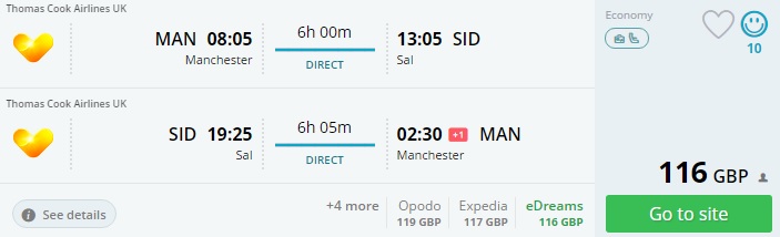 thomas cook flights to cape verde