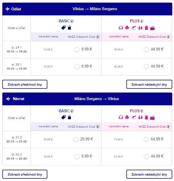WizzAir flights to MILAN from Vilnius for €19 both ways! TravelFree