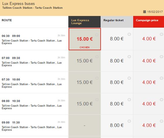 lux express new year sale