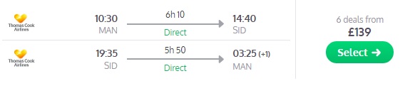 Direct flights from the UK to CAPE VERDE