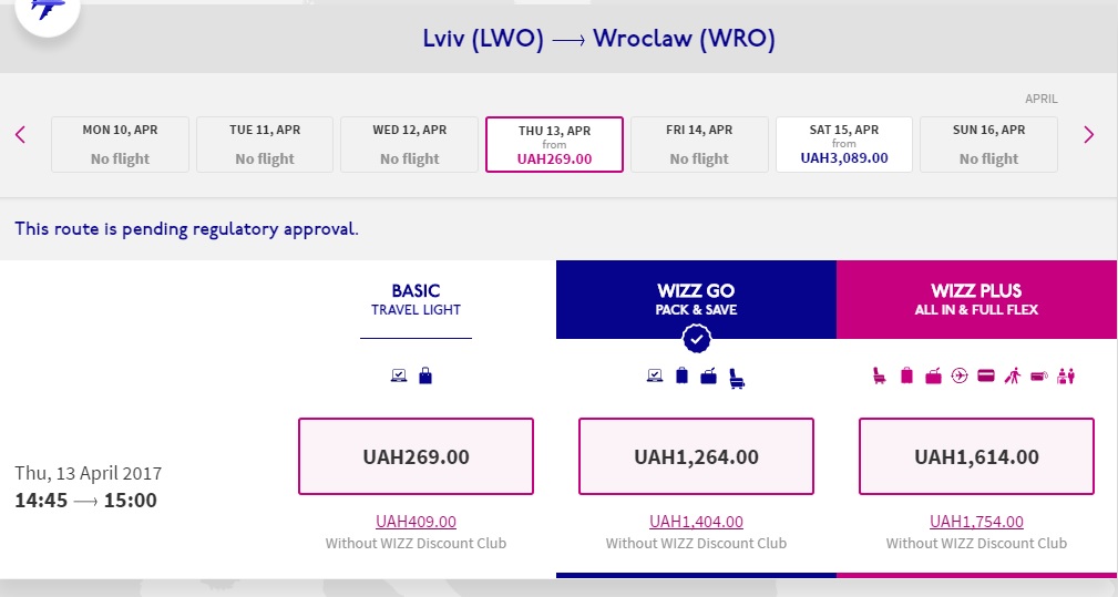 wizz air flights from lviv to wroclaw