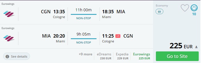 flights to miami from cologne