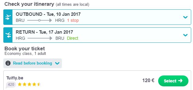 brussels to egypt