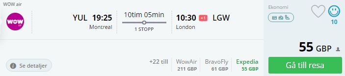 flights from canada to europe