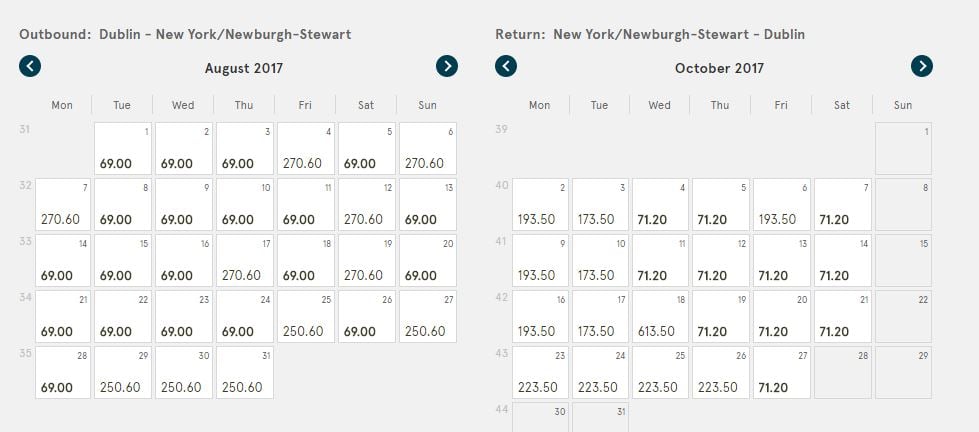 Norwegian flights to the US from Ireland