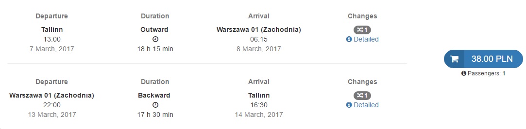 bus from tallinn to warsaw