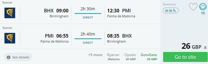 cheap flights from uk to palma mallorca