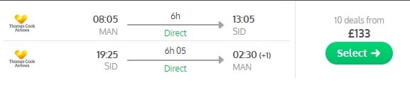 flights to cape verde from manchester