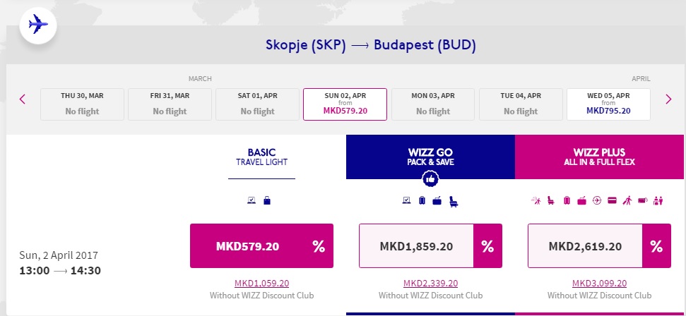 wizzair macedonia skopje