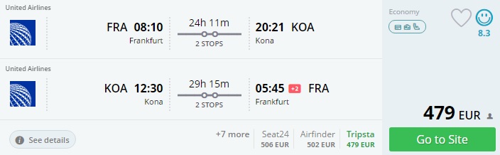 cheap flights to hawaii from germany