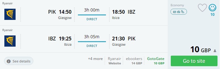 cheap flights to ibiza from glasgow