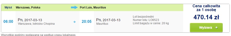 flight to mauritius