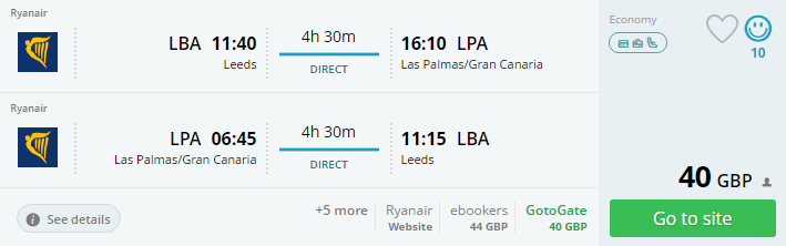 direct flights uk canary islands