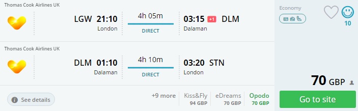 cheap flights from london to dalaman