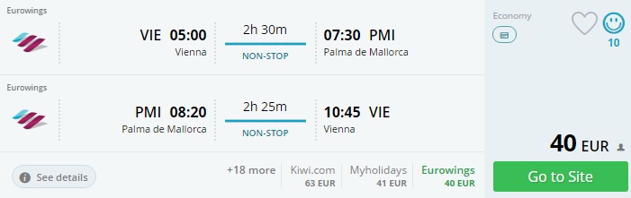 direct flights to palma mallorca from vienna