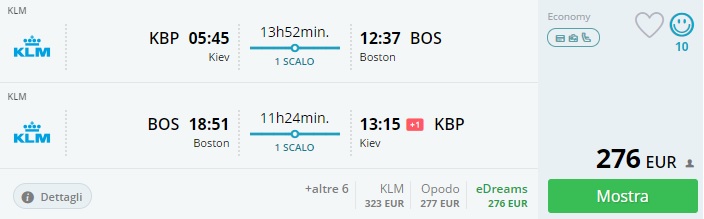 cheap flights from kyiv to boston us