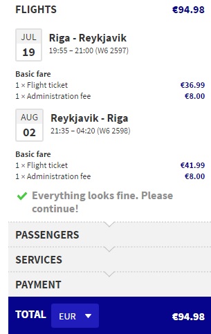 summer flights to iceland from latvia