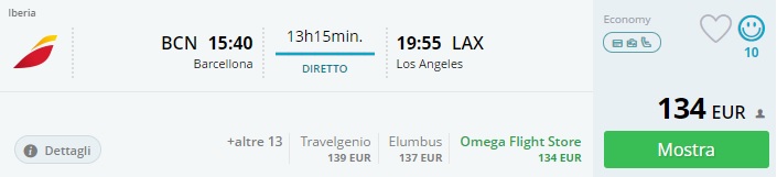 Cheap flights from Barcelona to Los Angeles
