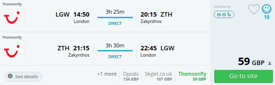 summer flights uk zakynthos