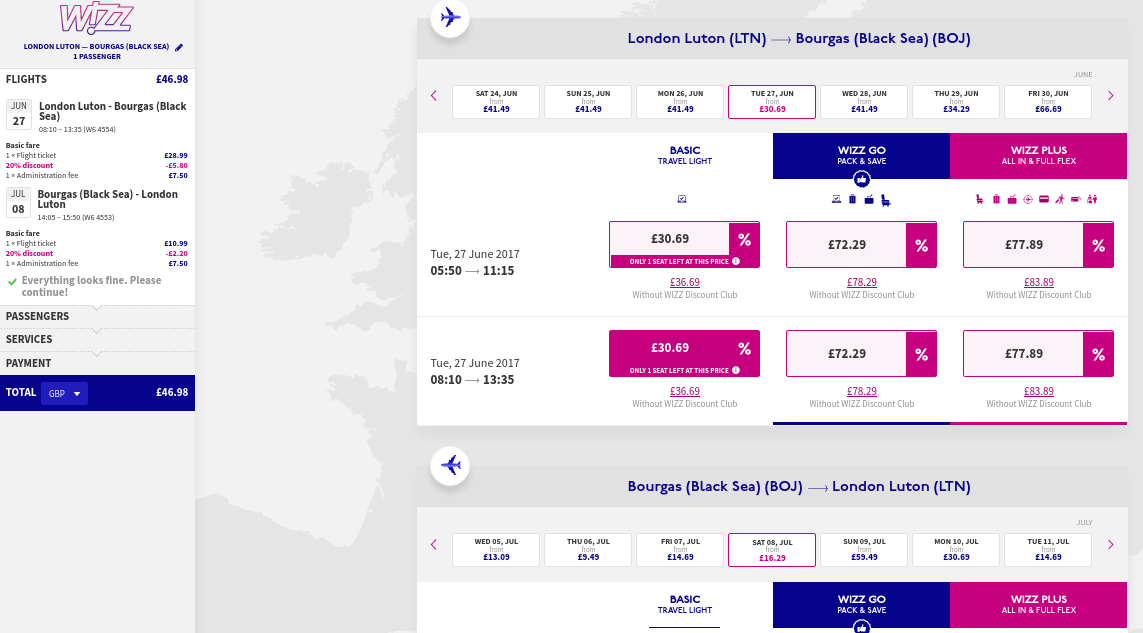 wizzair uk sale