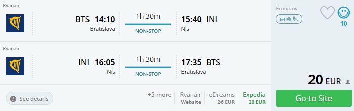 cheap flights to serbia from bratislava