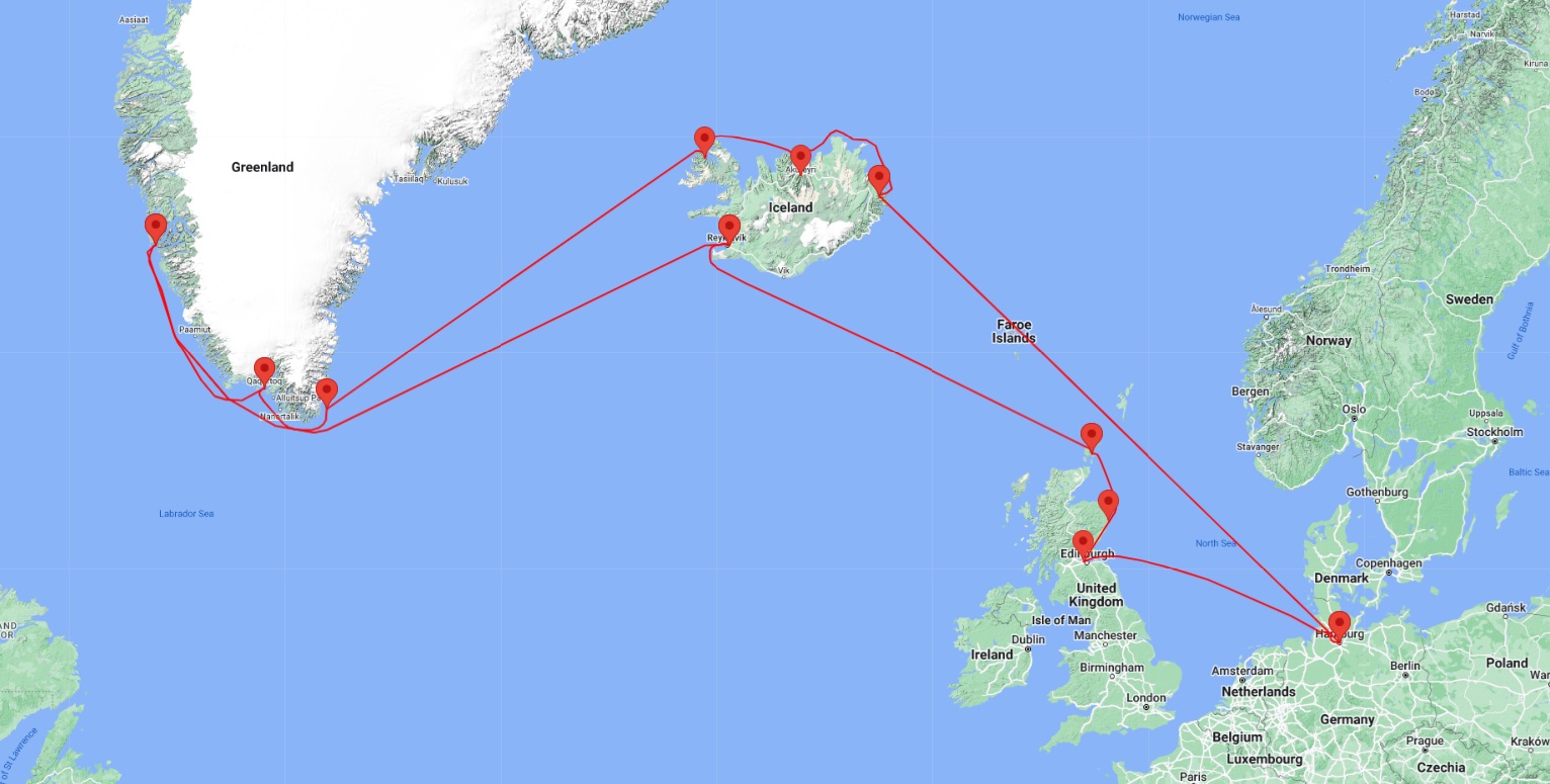 cruise to GREENLAND and ICELAND from hamburg