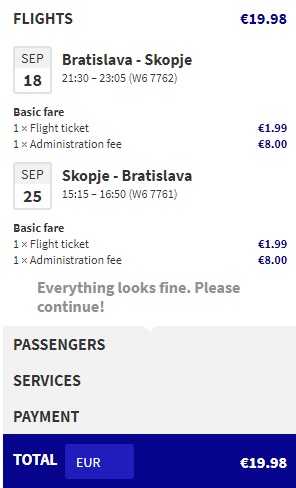 flights to macedonia from bratislava