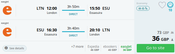 london morocco flights