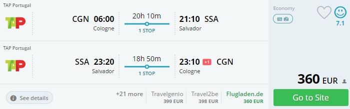 cheap flights to brazil from germany