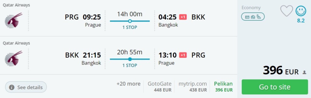 cheap flights to thailand from prague