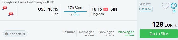 flights from europe to singapore