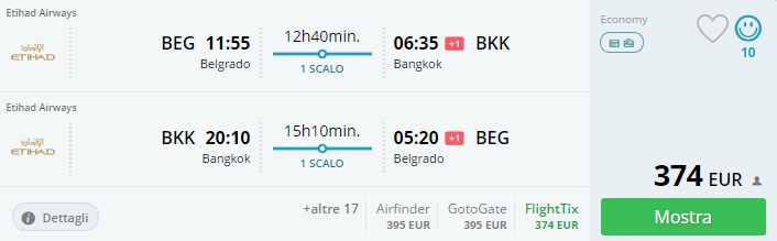 cheap flights from belgrade to thailand