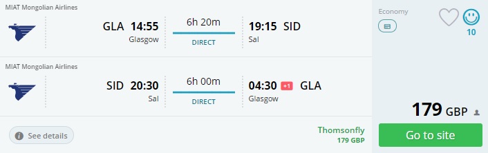 cheap flights glasgow cape verde
