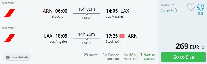 cheap flights stockholm los angeles