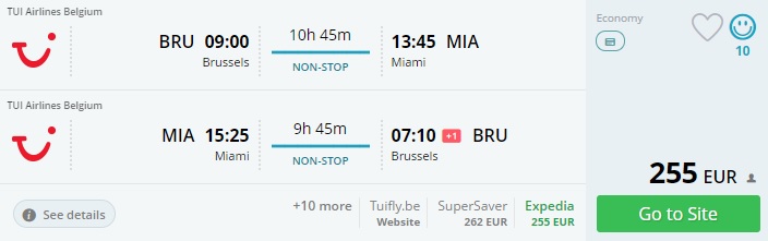 last minute flights to miami from brussels