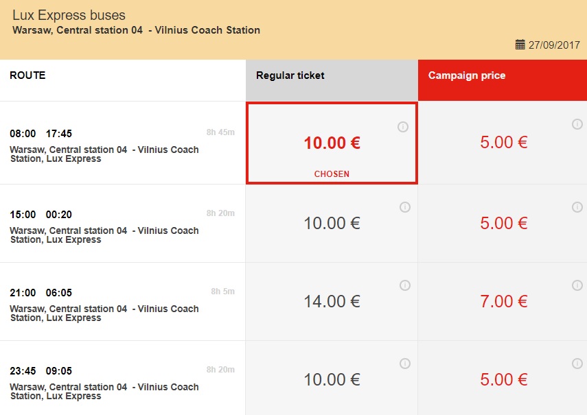 lux express sale