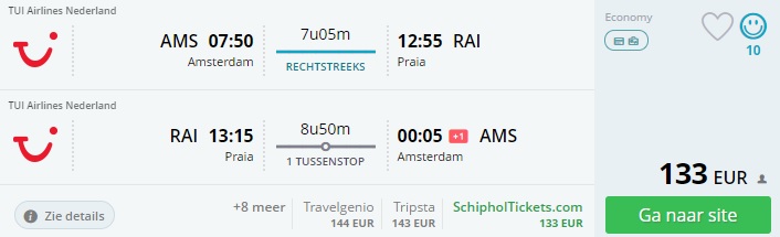 tickets from amsterdam to cape verde