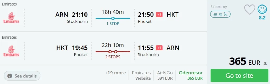 Cheap flights from Stockholm to PHUKET
