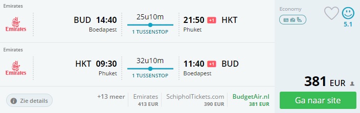 Flights to PHUKET from Budapest