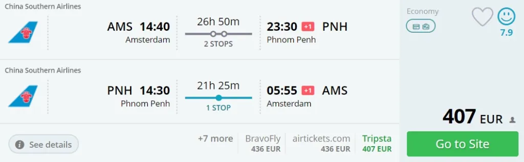 cheap flights amsterdam cambodia