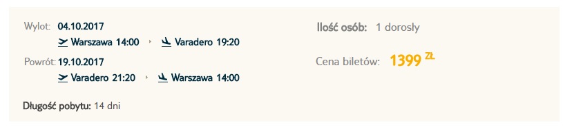 direct flights warsaw cuba