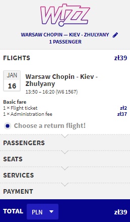 flights between warsaw and kyiv