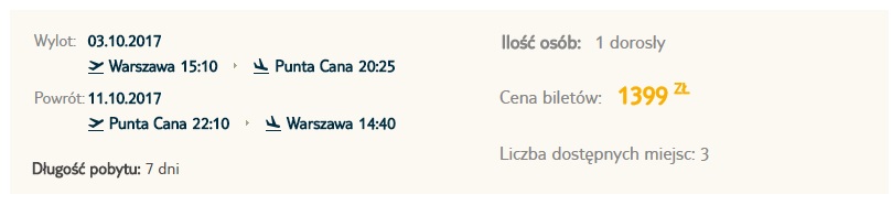 flights to dominican republic from warsaw