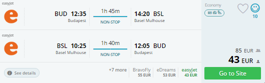 budapest to basel