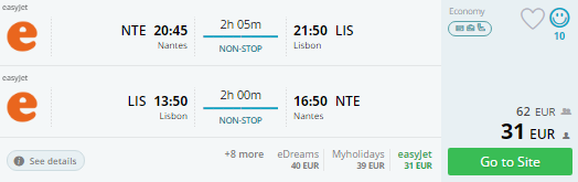 nantes to portugal